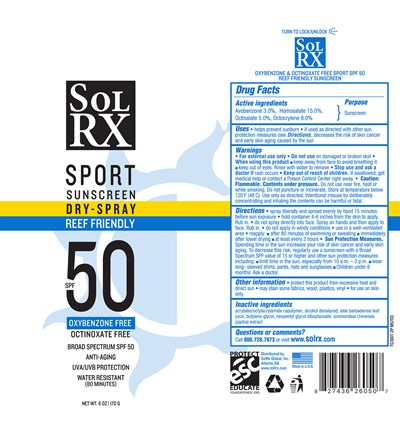 Solrx Sport Spf 50 C-spray (Sleeve Sol Rx Spf 50 Sport Spray (2020))
